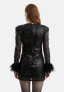 Фото #2 товара Women's Sequined Mini Dress