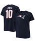 Фото #1 товара Men's Mac Jones Navy New England Patriots Big and Tall Player Name and Number T-shirt