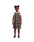 Little Girls School Uniform Plaid Jumper Top of Knee