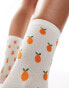 & Other Stories orange socks in ecru