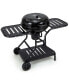 22 inch Charcoal BBQ Grill with Built-In Thermometer Wheels Side & Bottom Shelves