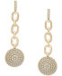 ფოტო #5 პროდუქტის Diamond Circle Cluster Chain Drop Earrings (3/4 ct. t.w.) in 14k Gold, Created for Macy's