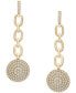 Фото #5 товара Diamond Circle Cluster Chain Drop Earrings (3/4 ct. t.w.) in 14k Gold, Created for Macy's