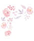Lavender Floral Pink/Purple Wall Decals / Stickers