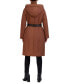 Фото #2 товара Women's Belted Hooded Quilted Coat, Created for Macy's