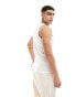 Фото #4 товара Good For Nothing ribbed branded vest in off white