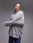 Фото #1 товара Topshop premium oversized hoodie in grey marl