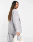 River Island co-ord button front blazer in light grey