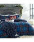 Фото #6 товара Navy Plaid Flannel Cotton Duvet Cover, King, Created for Macy's