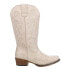 Roper Riley Embroidered Snip Toe Cowboy Womens Off White Casual Boots 09-021-15 9.5 - фото #1