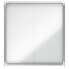 NOBO Premium Plus 12xA4 Sheets Magnetic White Surface Interior Display Case With Sliding Door