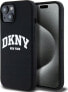 Фото #1 товара DKNY DKNY Liquid Silicone White Printed Logo MagSafe - Etui iPhone 15 Plus / 14 Plus (czarny)