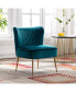 Фото #10 товара 25" Wide Upholstered Tufted Velvet Accent Chair With Metal Leg