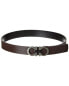 Фото #1 товара Ferragamo Gancini Reversible & Adjustable Leather Belt Men's Brown 85