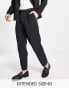 ASOS DESIGN oversized tapered smart trousers in black