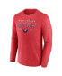 Фото #2 товара Men's Heather Red Washington Capitals Long Sleeve T-shirt