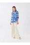Фото #3 товара Рубашка женская LC WAIKIKI Сатиновая Oversize с длинным рукавом и цветочным узором