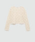 Women's Flowers Detail Crochet Sweater L - фото #4