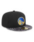 Men's Black Golden State Warriors Coral Reef Visor 59FIFTY Fitted Hat