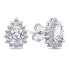 Фото #2 товара Charming silver jewelry set with zircons SET226W (earrings, pendant)
