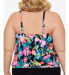 Фото #2 товара Swim Solutions 283994 Plus Size In Living Color Blouson Tankini Top, Size 20W