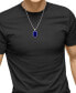 ფოტო #2 პროდუქტის EFFY® Men's Lapis Lazuli Hexagon 22" Pendant Necklace in Sterling Silver