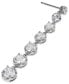 ფოტო #4 პროდუქტის Silver-Tone Graduated Cubic Zirconia Linear Drop Earrings, Created for Macy's