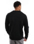 Brave Soul midweight crew neck jumper in black