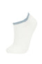 Kadın 3'lü Pamuklu Sneaker Çorap B6916axns