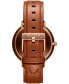 ფოტო #3 პროდუქტის Men's Legacy Slim Brown Leather Strap Watch 42mm