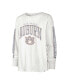 Фото #2 товара Women's White Distressed Auburn Tigers Statement SOA 3-Hit Long Sleeve T-shirt