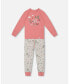 Фото #1 товара Big Girls Organic Cotton Two Piece Pajama Set Beige Mix Printed Squirrel