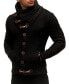 Фото #3 товара Men's Knitted Turtleneck Winter Cardigan Sweaters for Men