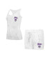 ფოტო #1 პროდუქტის Women's White Sacramento Kings Quartz Tank Top Shorts Set