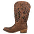 Roper Riley Glitz TooledInlay Snip Toe Cowboy Womens Brown Casual Boots 09-021-