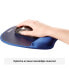 Фото #6 товара Fellowes Memory Foam Mouse Pad/Wrist Rest Sapphire - Blue - Monochromatic - Memory foam - Wrist rest