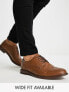 Фото #1 товара ASOS DESIGN brogue shoes in tan faux leather