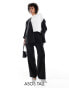 Фото #1 товара ASOS DESIGN Tall wide leg tailored trousers with pleat detail in black