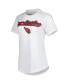 Women's White, Charcoal Arizona Cardinals Sonata T-shirt and Leggings Sleep Set