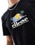 ellesse Sitan chest graphic t-shirt in black