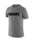 ფოტო #3 პროდუქტის Men's Heathered Gray Georgia Bulldogs College Football Playoff 2021 National Champions Stack Performance T-shirt