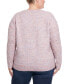 ფოტო #2 პროდუქტის Plus Size Space Dyed Pullover Sweater