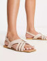 Фото #1 товара Truffle Collection sling back woven sandals in cream