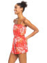 Roxy 300524 Women On Way Love Romper Hibiscus Seaside Tropics Size XS