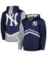 Фото #1 товара Men's Navy Distressed New York Yankees Undeniable Full-Zip Hoodie Windbreaker Jacket