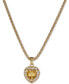 ფოტო #1 პროდუქტის Citrine (5/8 ct. t.w.) & White Topaz (1/4 ct. t.w.) Heart Pendant Necklace in 14k Gold-Plated Sterling Silver, 17" + 1" extender (Also in Citrine)