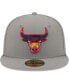 Фото #3 товара Men's Gray Chicago Bulls Color Pack 59FIFTY Fitted Hat