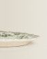 Floral earthenware serving dish