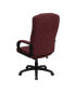 Фото #2 товара High Back Burgundy Fabric Executive Swivel Chair With Arms