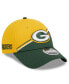 Фото #2 товара Men's Gold, Green Green Bay Packers 2023 Sideline 9FORTY Adjustable Hat
